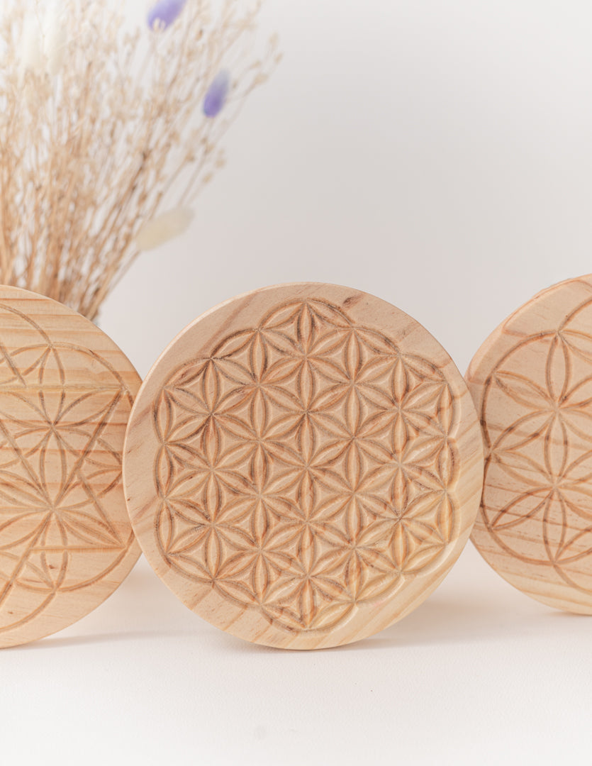 Rejilla de madera: Flor de la vida