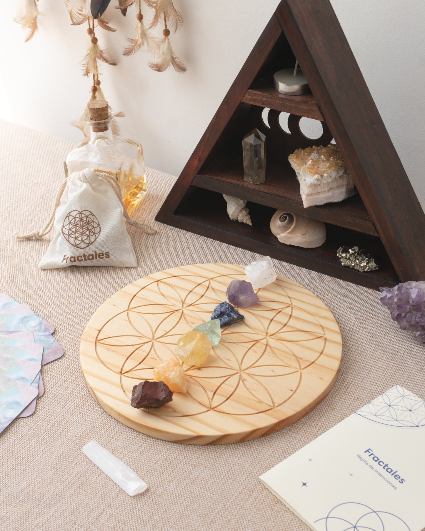 Set Rejilla + Cristales 7 Chakras